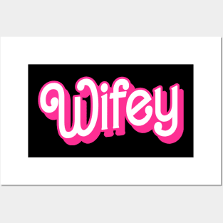 Funny Wifey Newlyweds Wife Gifts Womens Funny Wife Posters and Art